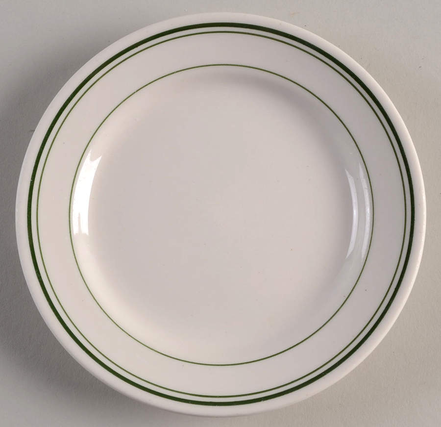 Green Band Bread & Butter Plate by Homer Laughlin -1
