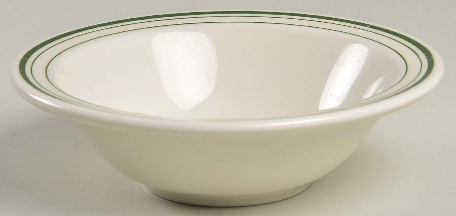 Green Band Rim Cereal Bowl by Homer Laughlin -1