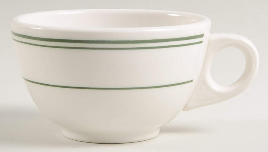 Green Band Footed Cup by Homer Laughlin -1