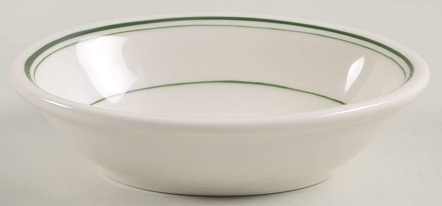 Green Band Oval Fruit/Dessert Bowl by Homer Laughlin -1