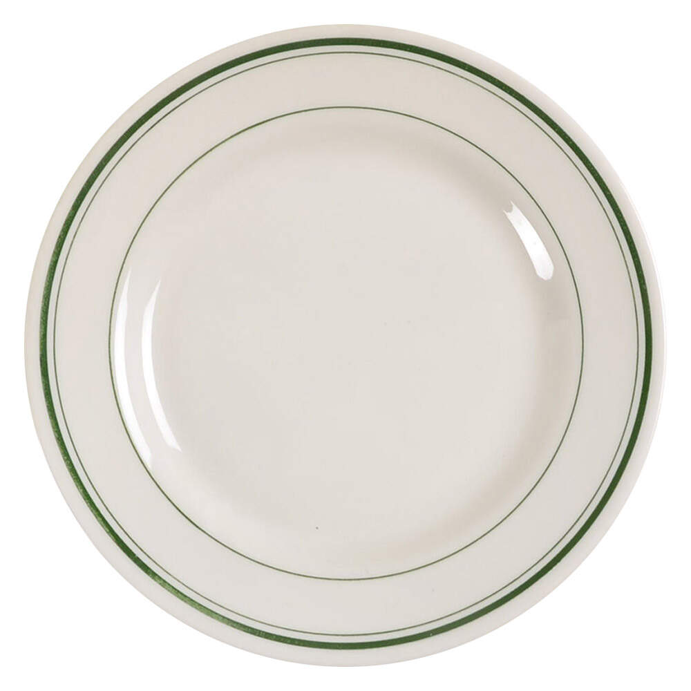 Green Band Salad Plate by Homer Laughlin -1