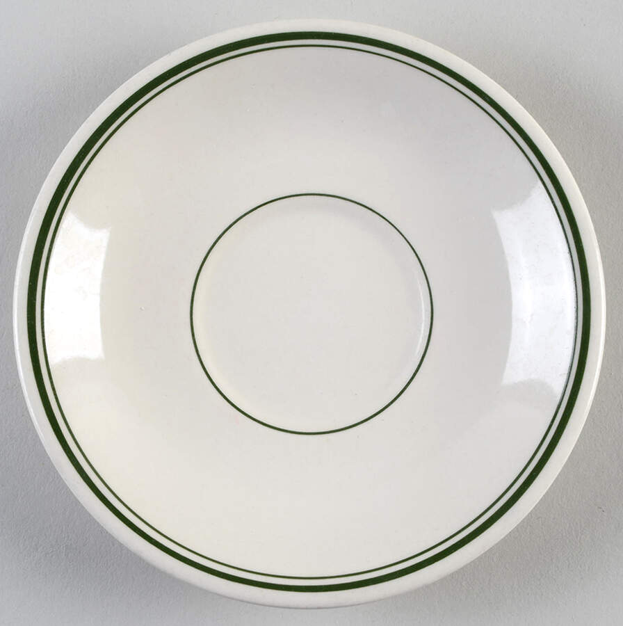 Green Band Saucer by Homer Laughlin -1