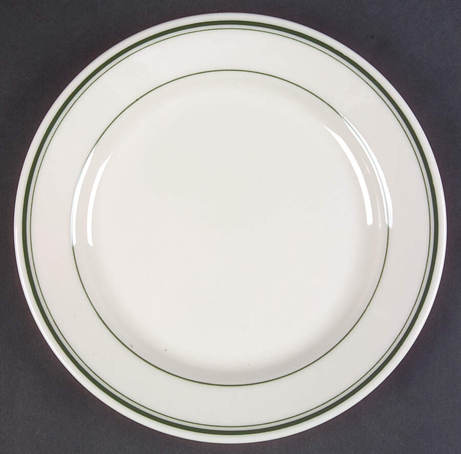 Green Band Salad/Dessert Plate by Homer Laughlin -1