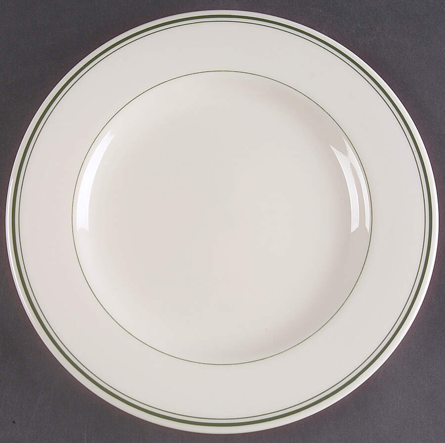 Green Band Large Dinner Plate by Homer Laughlin -1
