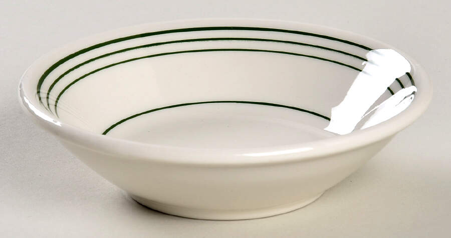 Green Band 4 3/4" Fruit Bowl by Homer Laughlin -1