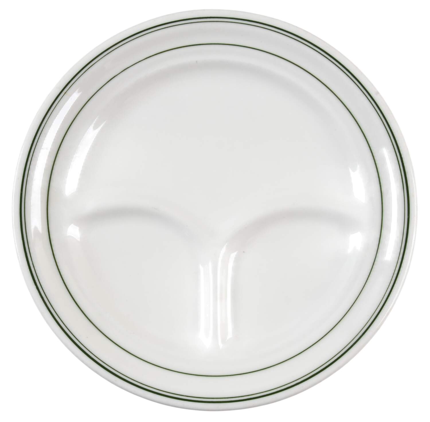 Green Band Grill Plate by Homer Laughlin -1