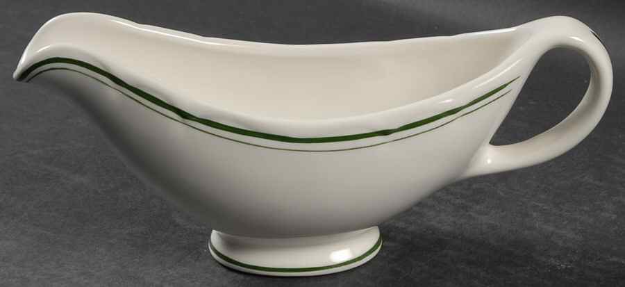 Green Band Gravy Boat by Homer Laughlin -1