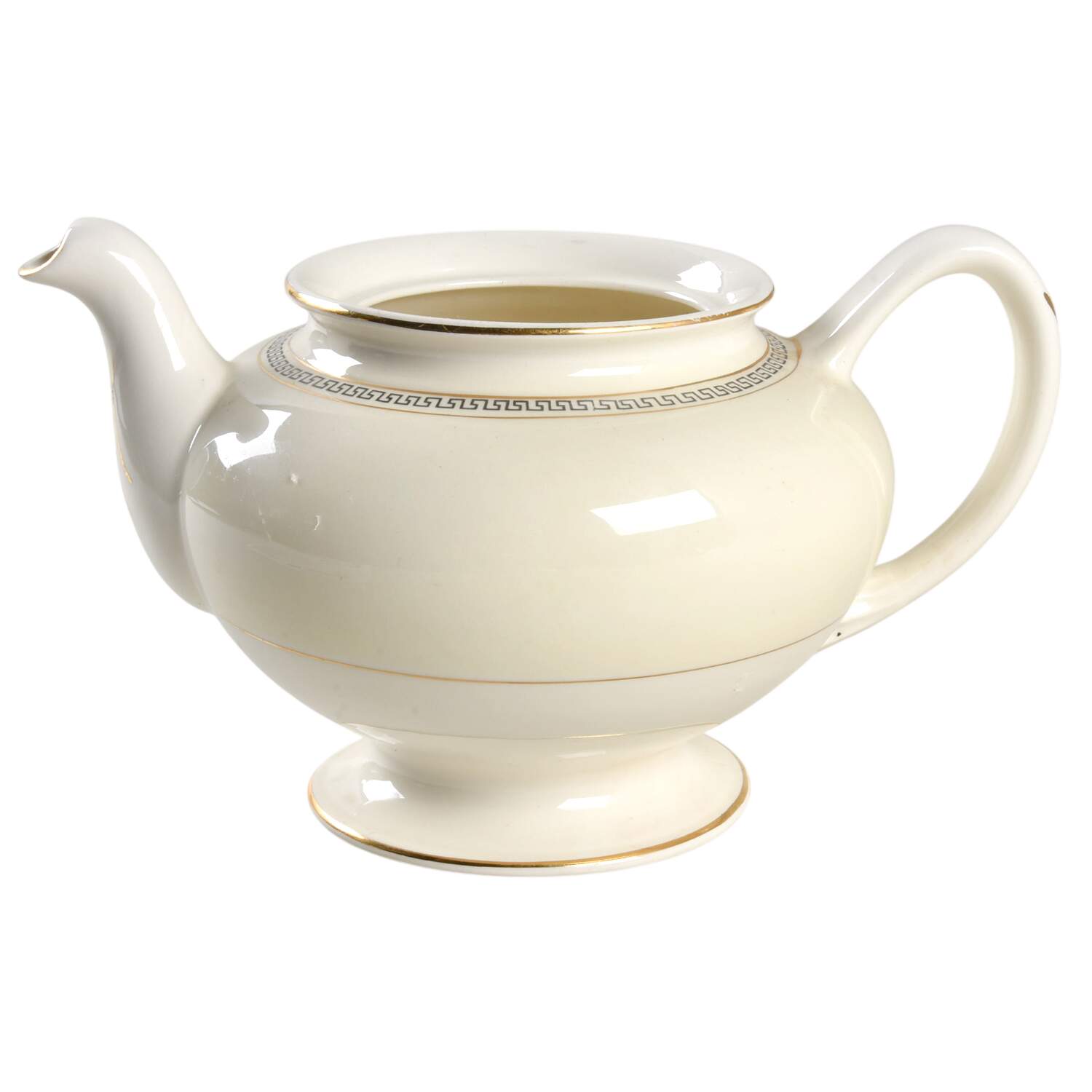 Greek Key Teapot No Lid by Homer Laughlin -1