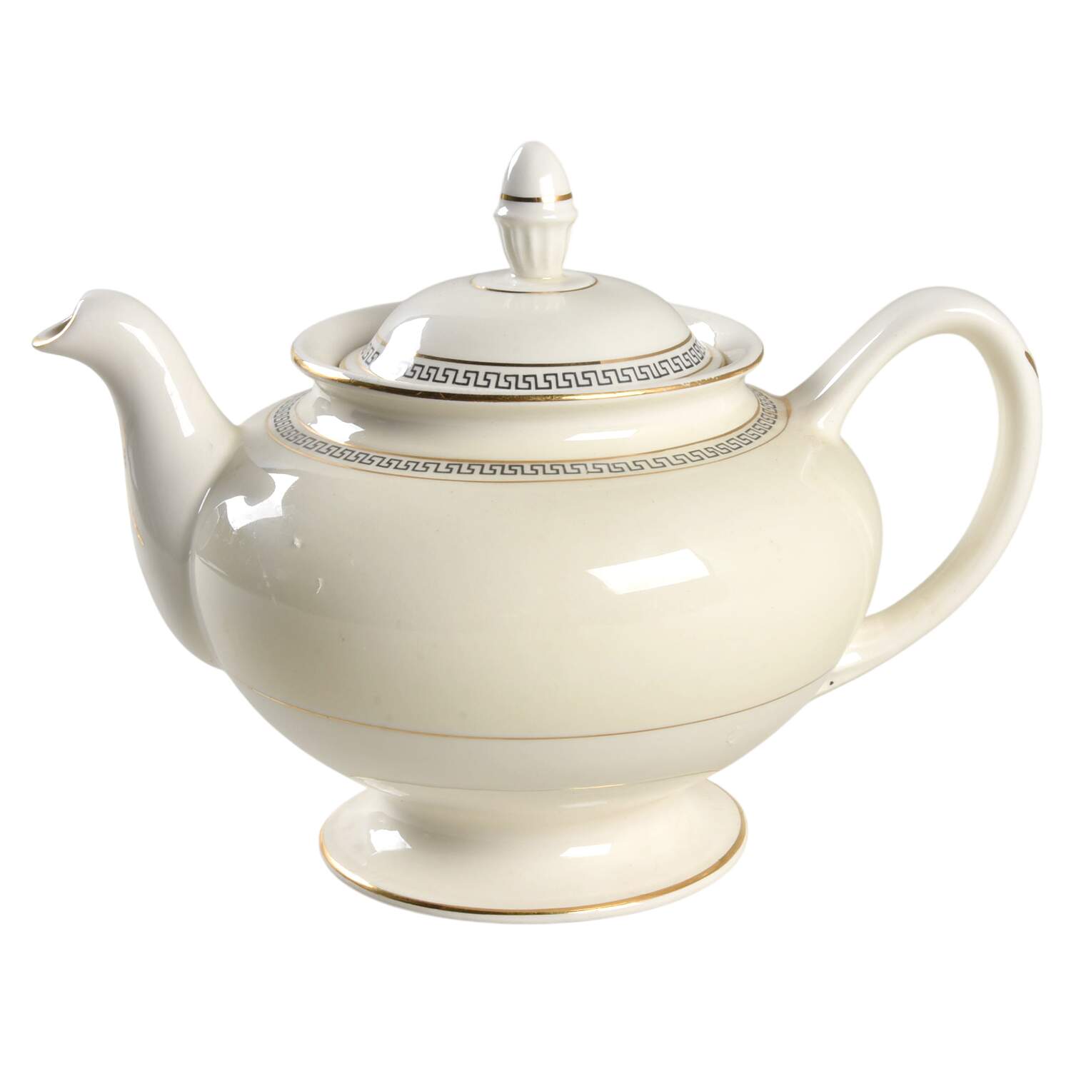 Greek Key Teapot & Lid by Homer Laughlin -1