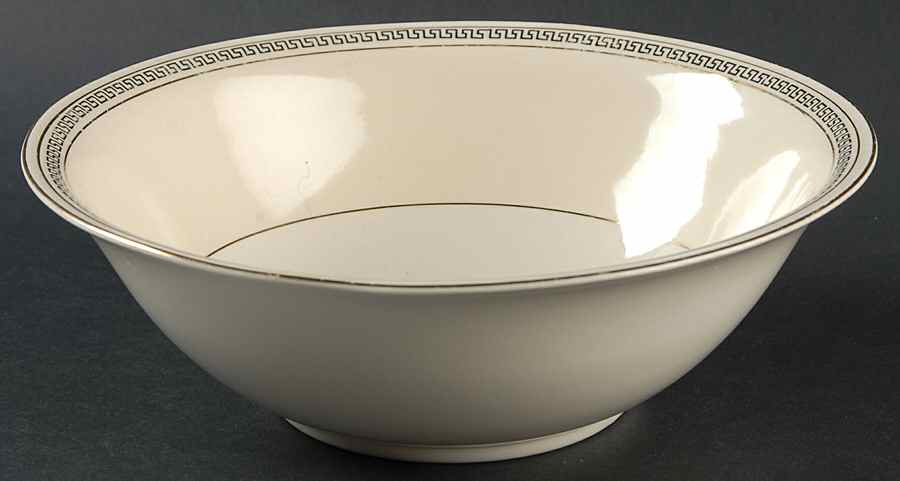 Greek Key 8" Round Vegetable Bowl by Homer Laughlin -1