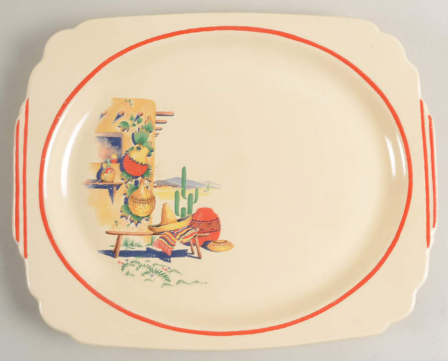 Hacienda 13" Oval Serving Platter by Homer Laughlin -1