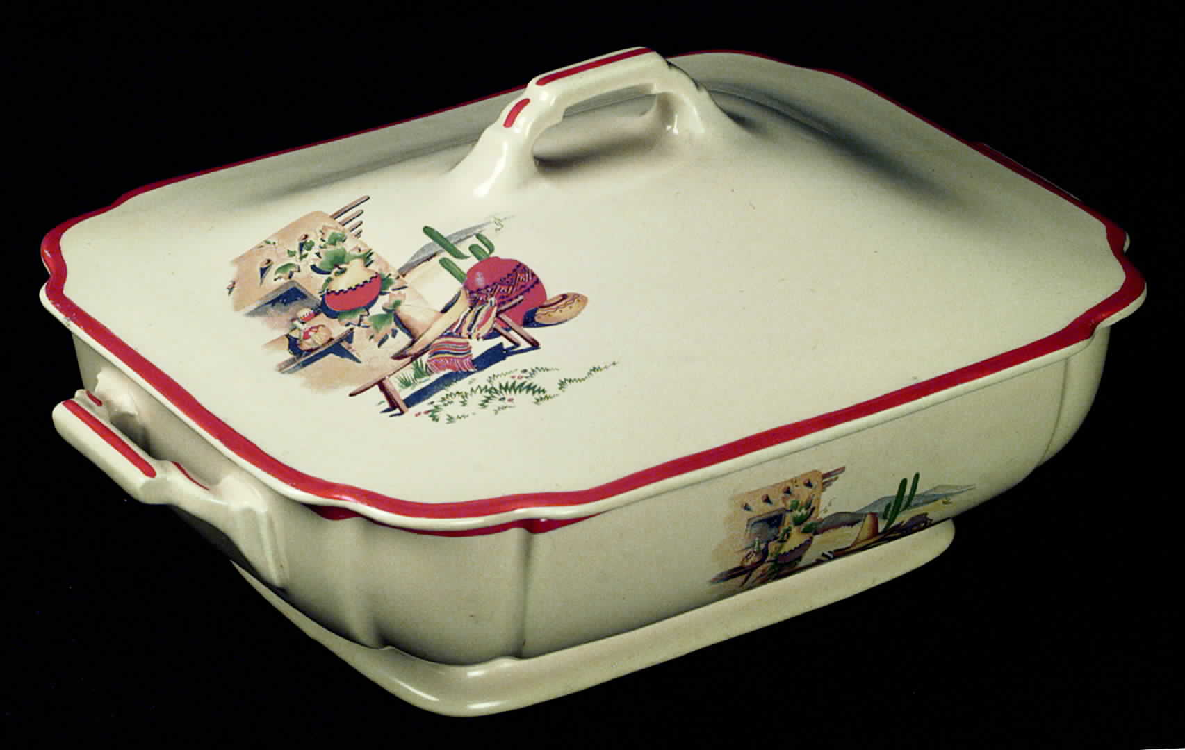 Hacienda Rectangular Covered Vegetable by Homer Laughlin -1