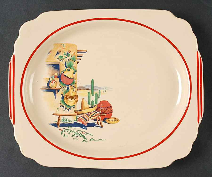 Hacienda 11" Oval Serving Platter by Homer Laughlin -1