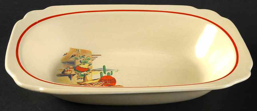 Hacienda 9" Oval Vegetable Bowl by Homer Laughlin -1