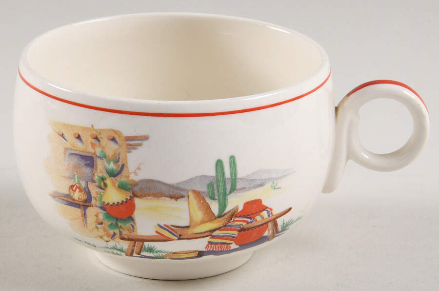 Hacienda Flat Cup by Homer Laughlin -1