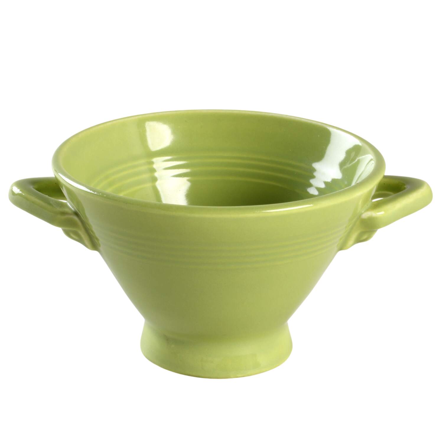 Harlequin Chartreuse Sugar Bowl No Lid by Homer Laughlin -1