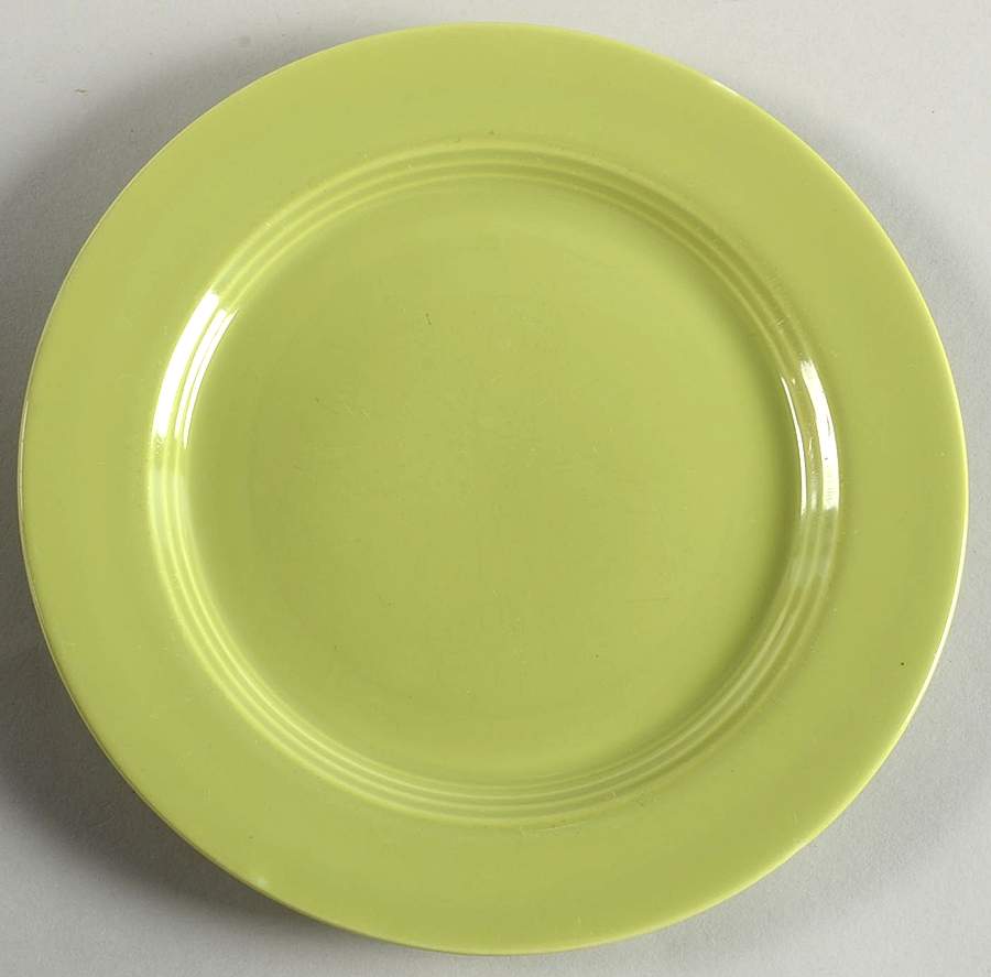 Harlequin Chartreuse Salad Plate by Homer Laughlin -1
