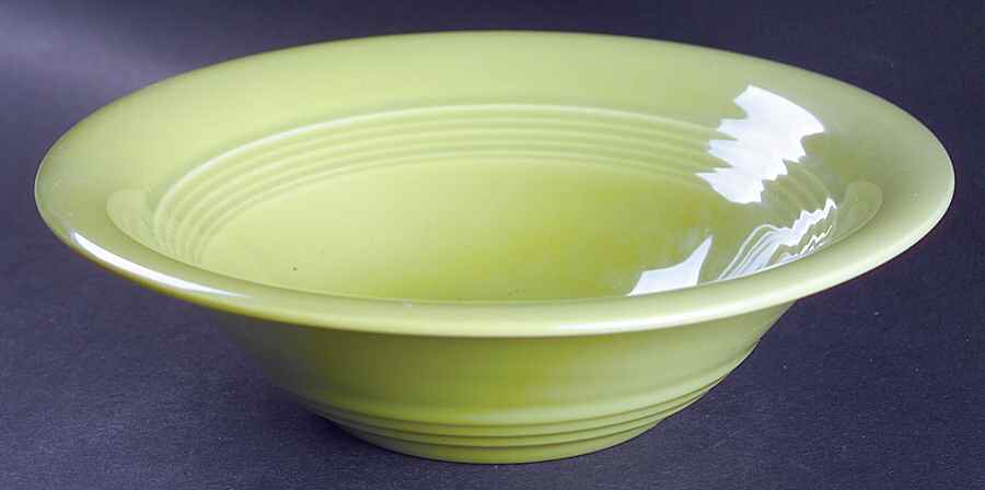 Harlequin Chartreuse Oatmeal Bowl by Homer Laughlin -1
