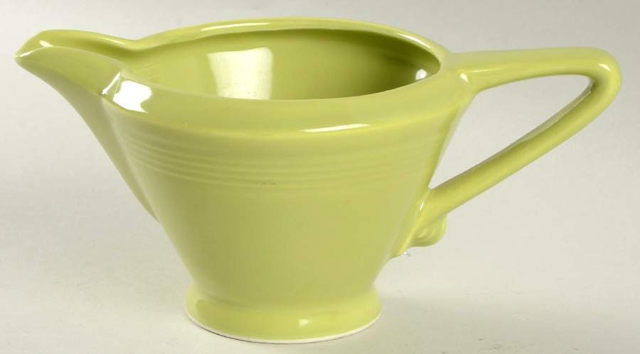 Harlequin Chartreuse Creamer by Homer Laughlin -1