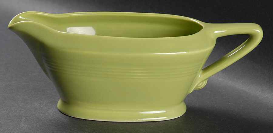 Harlequin Chartreuse Gravy Boat by Homer Laughlin -1