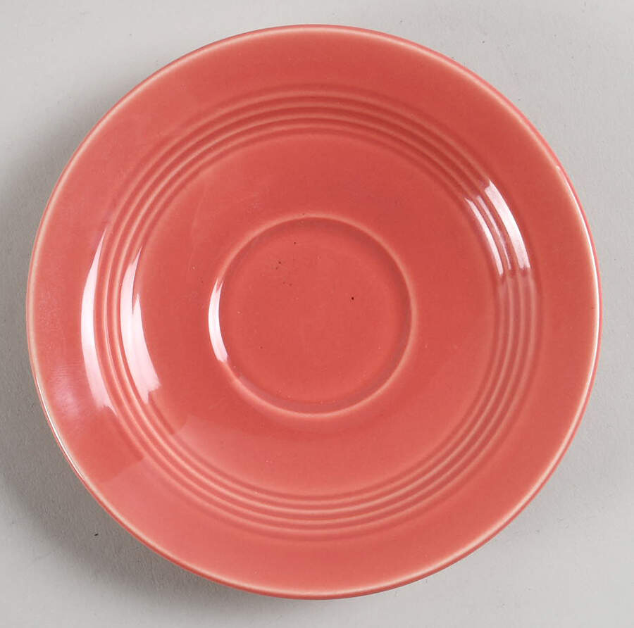 Harlequin Coral (Newer) Saucer by Homer Laughlin -1