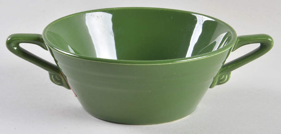 Harlequin Forest Green Cream Soup Bowl by Homer Laughlin -1