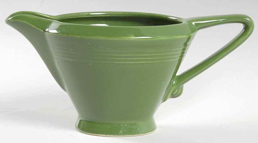 Harlequin Forest Green Creamer by Homer Laughlin -1
