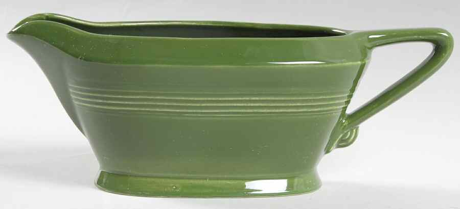 Harlequin Forest Green Gravy Boat by Homer Laughlin -1