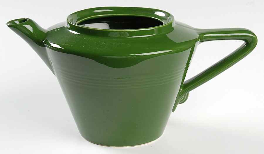 Harlequin Forest Green Teapot No Lid by Homer Laughlin -1