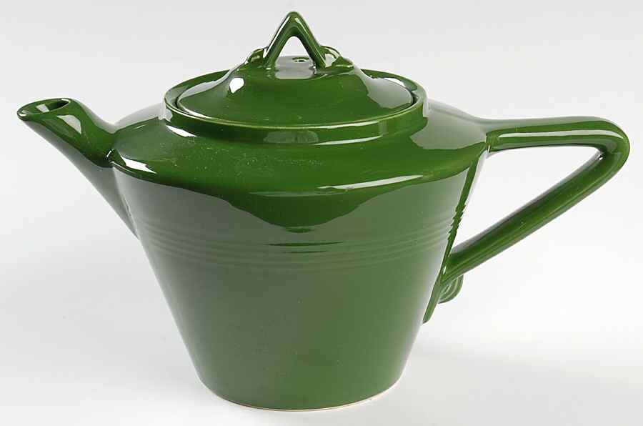 Harlequin Forest Green Teapot & Lid by Homer Laughlin -1