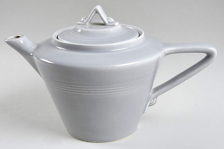 Harlequin Grey Teapot & Lid by Homer Laughlin -1