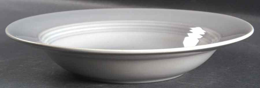 Harlequin Grey Rim Soup Bowl by Homer Laughlin -1