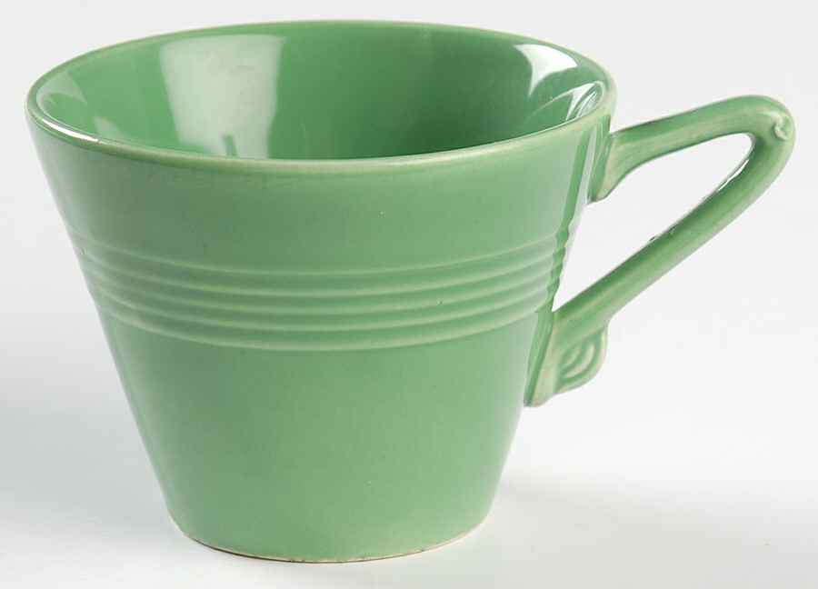 Harlequin Light Green Flat Cup by Homer Laughlin -1