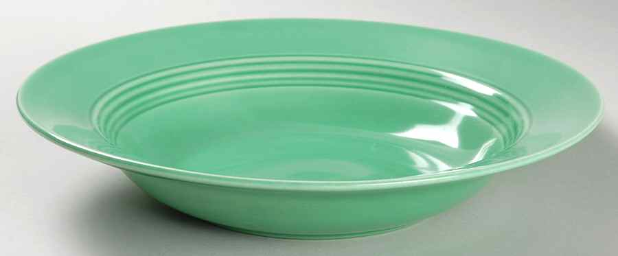 Harlequin Light Green Rim Soup Bowl by Homer Laughlin -1