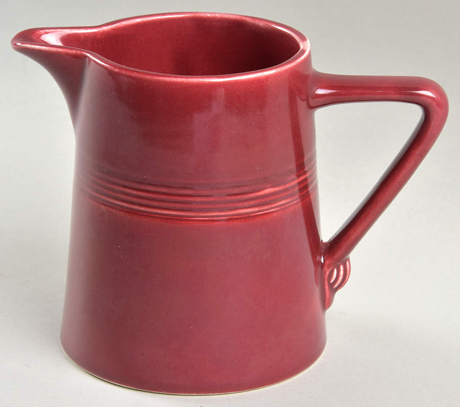 Harlequin Maroon 24 Oz Pitcher by Homer Laughlin -1