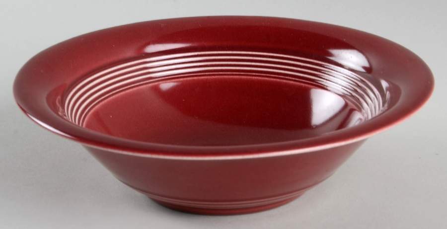 Harlequin Maroon Oatmeal Bowl by Homer Laughlin -1