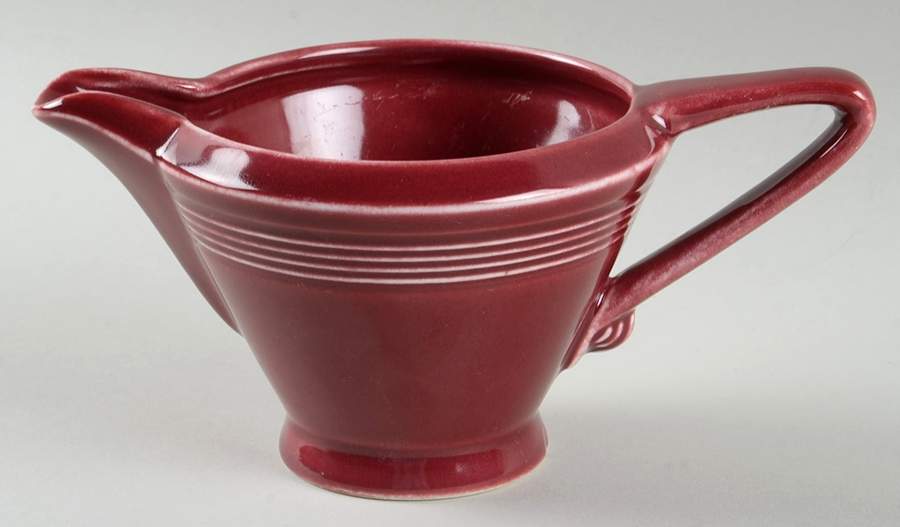 Harlequin Maroon Creamer by Homer Laughlin -1