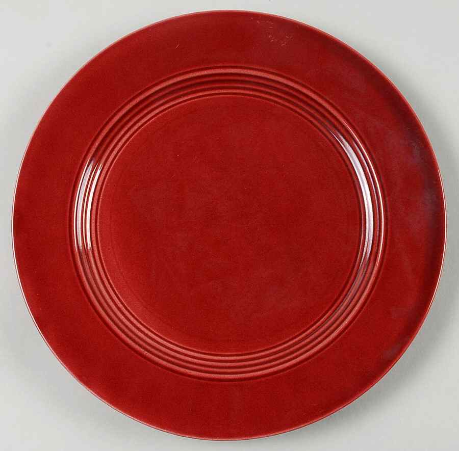 Harlequin Maroon Luncheon Plate by Homer Laughlin -1