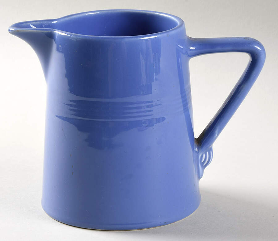 Harlequin Mauve Blue 24 Oz Pitcher by Homer Laughlin -1