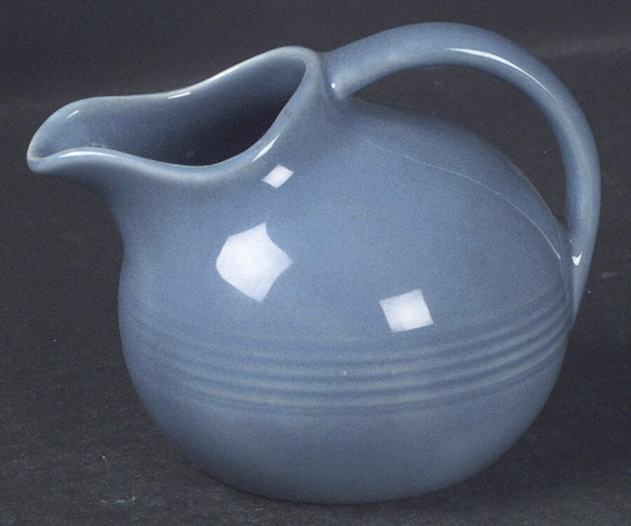Harlequin Mauve Blue Novelty Creamer by Homer Laughlin -1