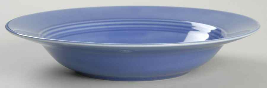 Harlequin Mauve Blue Rim Soup Bowl by Homer Laughlin -1