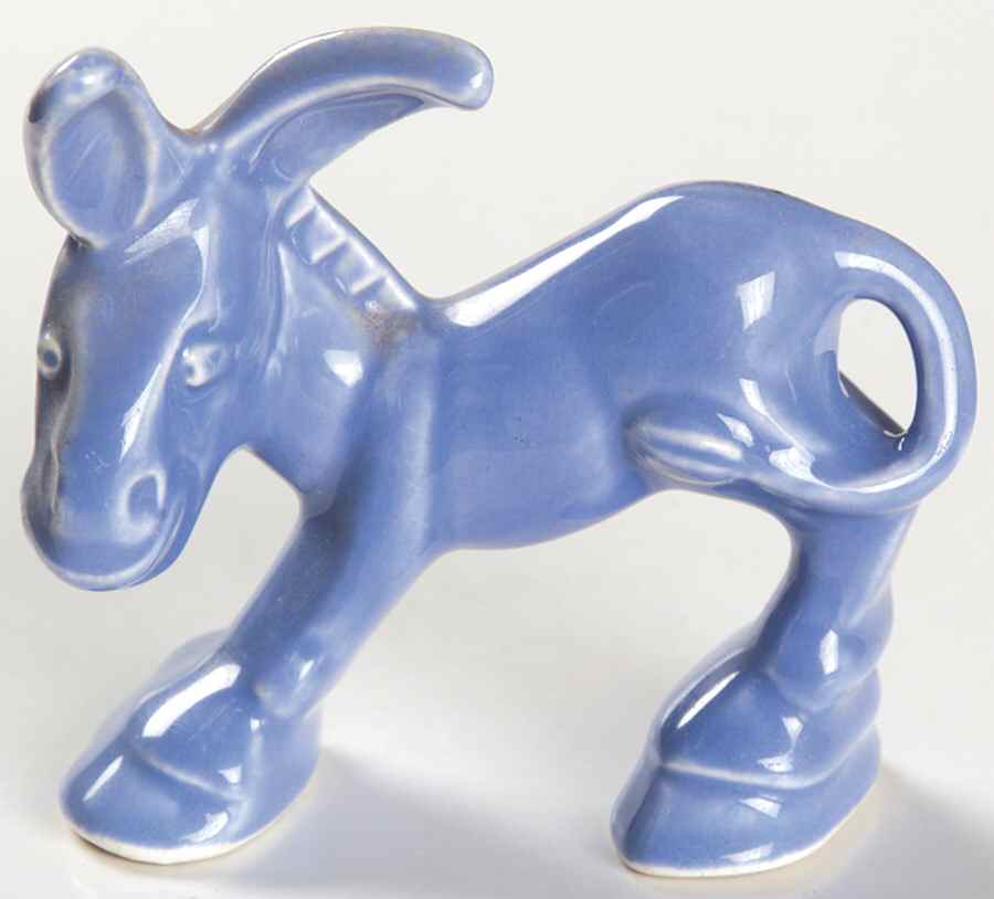 Harlequin Mauve Blue Donkey Figurine by Homer Laughlin -1