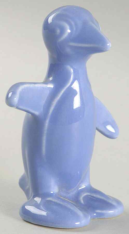 Harlequin Mauve Blue Penguin Figurine by Homer Laughlin -1