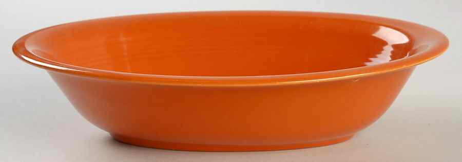 Harlequin Red 9" Oval Vegetable Bowl by Homer Laughlin -1