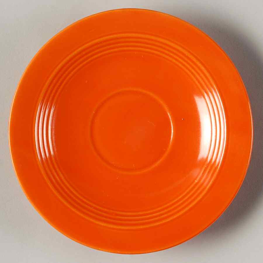 Harlequin Red Saucer for Demitasse Cup by Homer Laughlin -1