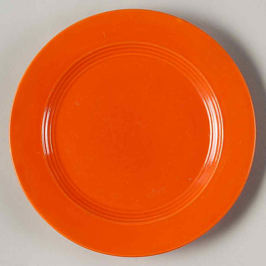 Harlequin Red Bread & Butter Plate by Homer Laughlin -1