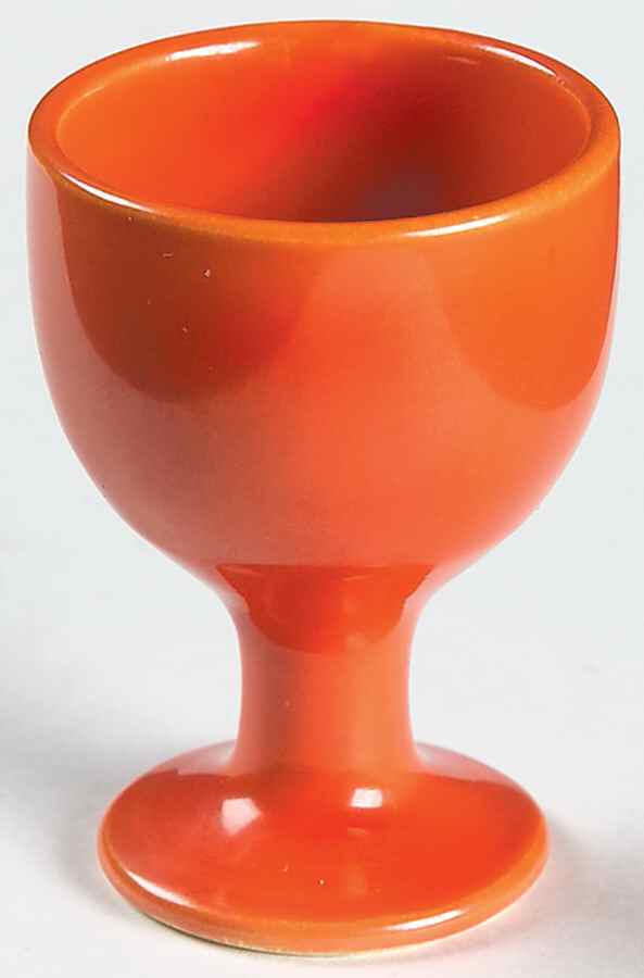 Harlequin Red Single Egg Cup by Homer Laughlin -1