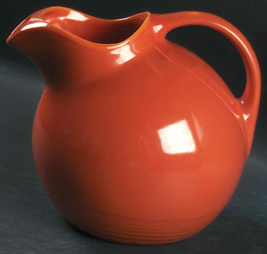 Harlequin Red 80 Oz Pitcher by Homer Laughlin -1