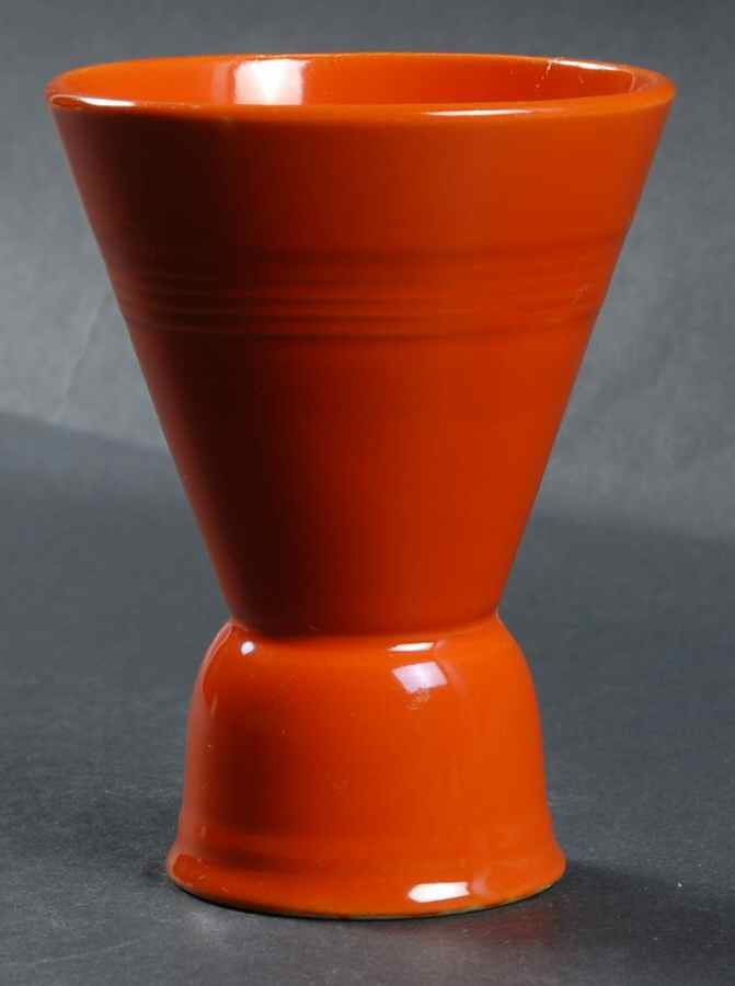 Harlequin Red Double Egg Cup by Homer Laughlin -1
