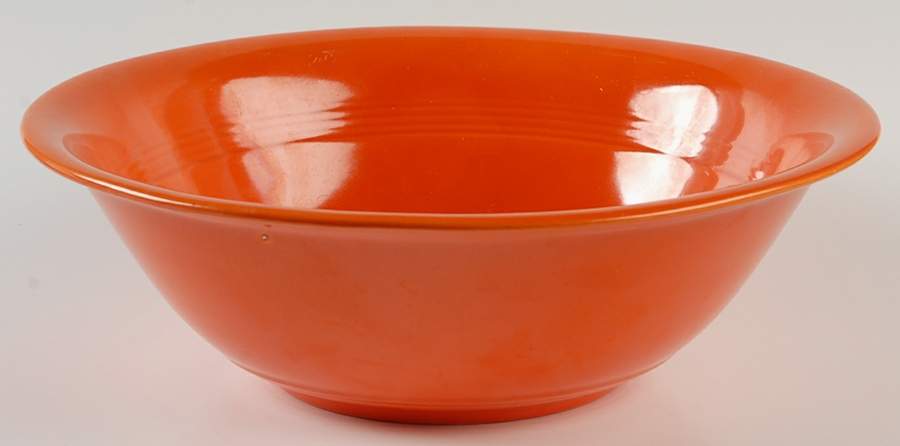 Harlequin Red 8" Round Vegetable Bowl by Homer Laughlin -1